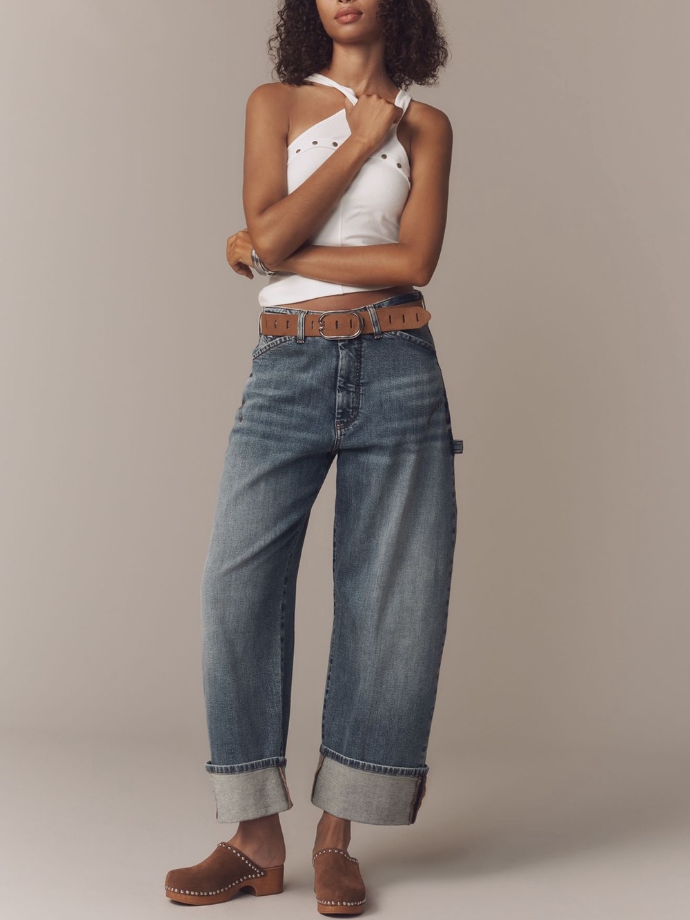 Anthropologie Pilcro Kayden High Rise Carpenter Barrel Leg Jeans Size 28 EUC